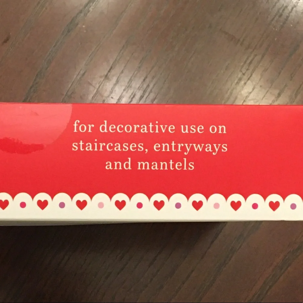 Valentines Day Decoration Gnome Garland 6’ Love NEW Pink & Red Hearts - Picture 6 of 16